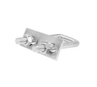 Perno en U cuadrado de acero inoxidable, Pernos en U cuadrados M6 Hierro 2 piezas Varios tamaños(2Sets M6x50x80mm)