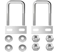 Perno en U Cuadrado Pernos en Forma de U de Acero Inoxidable con Tuercas y Placas para Fijación de Tubería 30 mm de Ancho Interior 2 Piezas M8 30x60mm