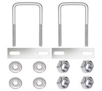 Perno en U Cuadrado Pernos en Forma de U de Acero Inoxidable con Tuercas y Placas para Fijación de Tubería 50 mm de Ancho Interior 2 Piezas M8 50x100mm