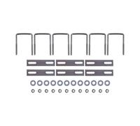 Perno en U de acero inoxidable 304 | Fijación de componentes y tuberías plateadas de varios tamaños: 6 juegos(M6X50X80mm)