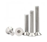 Perno hexagonal avellanado M3 de 3 mm x 4 5 6 7 8 910 12 14 22 25 28 95 100 mm, tornillo de cabeza plana de acero inoxidable 304(M3x30mm 30pcs)