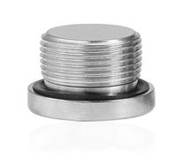 Perno hexagonal interior con brida M8-M48 for tubería de agua y aceite, rosca macho métrica, tapón hexagonal de acero inoxidable 304, anillo de sellado ED(With ED ring,M8x1mm-1pcs)