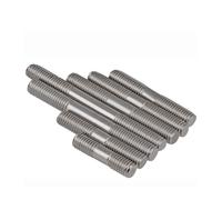 Perno, M6-1.0 40 mm - 150, rosca de doble extremo, acero inoxidable 316, tornillos varilla empuje ajustables y ajustados(M6x130mm 10pcs)