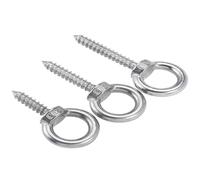 Perno Ojo de Levantamiento Tornillo de tuerca ojo acero inoxidable 304, anillo redondo, gancho tornillo M4 M5 M6 M8 M10 M12(30mm,M4 (1Pcs))