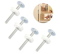 Perno para Puerta Presión de Bebé Tornillo, 4 Piezas Tornillo Y Adaptador para Barandillas, Tornillos Montados Puerta Bebé M10, Seguridad Varilla de Husillo, para Bebés Puertas de Escalera de Perro