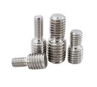 Perno reductor de rosca macho, M4 M5 M6 M8 M10 M12 M16 tornillos de reducción de conversión doble tornillo sin cabeza convertidor perno adaptador de cámara (M12x25 a m14x25 (1 pieza)(M4x10 a m6x10(10