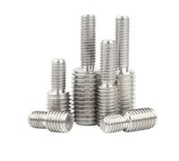 Perno roscado de doble extremo, rosca completa 1/2/5 piezas de acero inoxidable 304 M3 M4 M5 M6 M8 M10 M12 M14 M16 M20 adaptador macho transferencia perno cabeza (5 unidades M3x6 M5x6)
