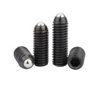 Perno sin cabeza del tornillo de fijación punto la comida émbolo bola resorte zócalo hexagonal acero grado 12,9 negro(M16x30mm)