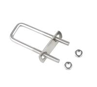 Perno Tuercas de tornillo en U de ángulo recto de acero inoxidable 304, deflectores de placa, juego de pernos en U, abrazadera cuadrada M10 M12(M10x50x120(1Set))