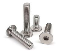 Pernos avellanados, Pernos hexagonales de cabeza oblea plana acero inoxidable 304 A2 M1.6-M8 2mm-60mm 5/10/50 Uds(2mm,M3 50pcs)