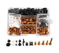 Pernos Carrocería Carenado Clips De Fijación para Carenado De Motocicleta para Kawasaki ZZR400, ZZR600 para Z800 (ABS), Kit de Tornillos y Tuercas para Parabrisas Parabrisas Tornillos(Naranja)