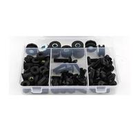 Pernos Carrocería Carenado Kit De Clips para Pernos De Carenado De Motocicleta para Kawasaki para Ninja 650 ER-6F ER6F 2012-2016, Tornillos De Fijación De Parabrisas. Parabrisas Tornillos(Negro)