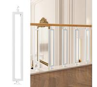 Pernos con cabeza cuadrada en T Kit de barandillas de hierro ajustables for escalones de terraza, de 23,6 a 43,3 pulgadas, multicolor(White,85cm/33.4in)