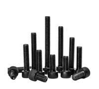 Pernos con cabeza hexagonal M2-M16 DIN912, tornillos de máquina hexagonales de acero al carbono con rosca métrica negra, grado 12,9, perno DIY(16mm,M3 (55pcs))