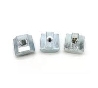 Pernos de acero al carbono con ranura en T, Tuercas cuadradas en T con ranura chapada zinc azul for perfil de aluminio 2020 M3 M4 M5 M6 paquete 20 o 50 unidades(M6 (20Pcs))