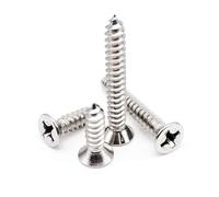 Pernos de acero inoxidable M1 .2 .4 .7 M2 .6 M3 .5 M4 M5 M6 Mini 304 Acero inoxidable Phillips cabeza plana avellanada autorroscante tornillo for madera(14mm,50pcs M3.9)