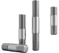 Pernos de acero inoxidable Tornillos prisioneros de doble extremo Varilla roscada acero inoxidable 316, M6-M16, 60-150 mm, plateado(Silver M14 1pcs,120mm)