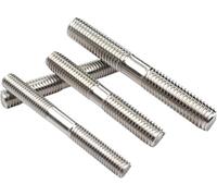 Pernos de acero inoxidable Tornillos prisioneros roscados de doble extremo M6 M8 M10 M12 316 Acero inoxidable Plata 40-150 mm(Silver M8 1pcs,130mm)