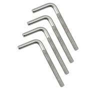 Pernos de anclaje de hormigón M10 x 100 mm, acero inoxidable 304, tornillo de curvatura cuadrada de ángulo recto, perno de fundación roscado, ganchos de fijación