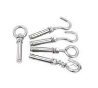 Pernos de anclaje, Perno de ojo, 1 tornillo de expansión acero inoxidable 304 M8 M10 M12 for calentador agua, gancho universal, anillo seguridad, perno ruptura(M8 Snap hook)