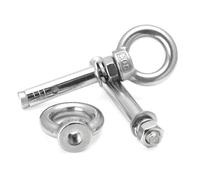 Pernos de anclaje, Perno de ojo, Anclaje de manguito M6 M16, perno ojo expansión for hormigón, acero inoxidable 304, gancho instalación, tornillos anillo universales(M8x80mm 2pcs)