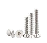 Pernos de cabeza hexagonal avellanada M3 de 3 mm x 4, 5, 6, 7, 8, 9, 10, 12, 14, 22, 25, 28, 30, 95 y 100 mm, tornillos de cabeza plana de acero inoxidable 304(M3x60mm 10pcs)