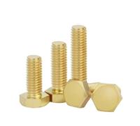 Pernos de cabeza hexagonal de cobre puro Pernos hexagonales M3 M4 M5 M6 M8 M10(M5x20mm 10pcs)