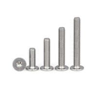 Pernos de cabeza plana hexagonales acero inoxidable 304, tornillos 100 piezas(M2.5x30mm)(M2x4mm)