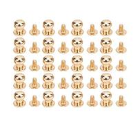 Pernos de cabeza redonda, 20 piezas remaches de cobre dorado, pernos de bricolaje para manualidades, accesorios metálicos versátiles for joyería, reparación electrónica, artesanía y decoración