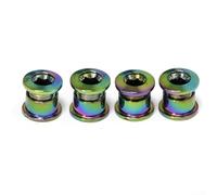 Pernos de cadena dobles para bicicleta, 4 unidades, 5 unidades, hechos de acero 10B21, tornillos de rueda de cadena con 7 mm de diámetro diseñados para una fijación segura de plato grande y medio (4