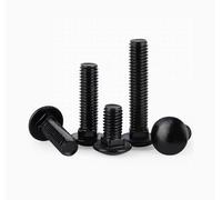 Pernos de carrocería, Perno de carro negro, pernos de tornillo de brida de cuello cuadrado de cabeza redonda de acero inoxidable