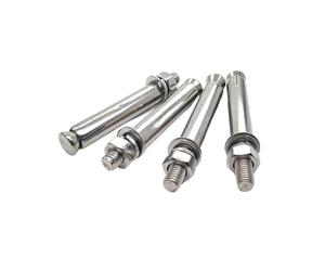 Pernos de expansión de 10 piezas M6 M8 M10 M12 M16 100L 150L tornillo de expansión de acero inoxidable, perno galvanizado, perno de tubo explosivo externo de alargamiento de explosión(Silver,60MM_M8.0