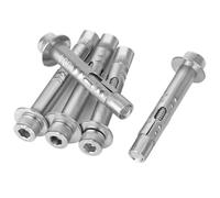 Pernos de expansión de acero inoxidable, 2 uds M6/8/10/12 304 cabeza con Conector hexagonal tornillo incorporado implosión perno de anclaje hormigón(M8*70mm)