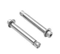 Pernos de expansión de acero inoxidable, Caída del ancla de la extensión perno zócalo hex. en tamaños múltiples acero inoxidable 304 M6-M12 manga(M10x80 Pack 10)