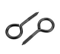 Pernos de expansión for anclaje de pared, 5-50 piezas, ganchos de ojo de tornillo, resistentes, de metal galvanizado negro, pequeños tornillos de ojal for colgar luces, joyería DIY.(No.4 50pcs)