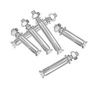 Pernos de expansión M10 x 100 mm, 4 piezas de acero inoxidable 304, anclaje mecánico con manguito hexagonal y tuerca y arandela para paredes, hormigón, vallas y puertas.