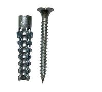 Pernos de expansión, pernos de anclaje, Expansion Screws Anchor Bolts Metal 6mm 8mm for Gypsum Board Brick Wall Concrete Pack of 25(8mm)