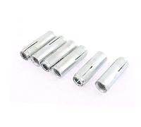 Pernos de expansión, pernos de anclaje, Pack of 6 M12 Thread Inner Expansion Bolt Screw Nut Sleeve Anchor Silver 50mm x 16mm