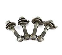 Pernos de leva, juego de tornillos, 4 tornillos de leva Kit de ajuste de alineación del carro de acero de rueda de 14 mm