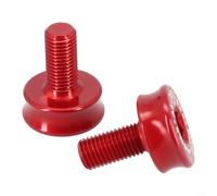 Pernos de manivela M8 de 8 mm para eje de pedalier de bicicleta hechos de aleación de aluminio, adecuados para la mayoría de soportes inferiores de agujero cuadrado (rojo)