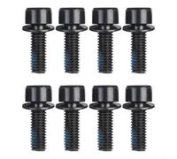 Pernos de montaje de pinza de freno negro M6x18mm para frenos de disco de bicicleta de montaña Tornillos de acero de alta calidad piezas de repuesto 8pcs
