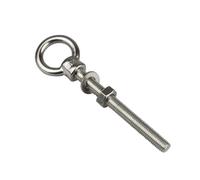 pernos de ojo con anilla de elevación, Perno de argolla de elevación de hombro largo de acero inoxidable 316 M6 M8 M10 M12 con tuerca y anillo(M8X80mm-1 Piece)