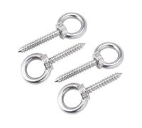 Pernos de ojo de acero inoxidable 4 piezas M4 M5 M6 M8 M10 M12 304 Perno de ojo de elevación Ganchos de anillo redondo Tornillos autorroscantes for madera(M5x25mm)