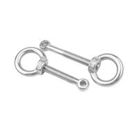 Pernos de ojo de acero inoxidable M5 M6 M8 M10 M12 M14 M16 M18 M20 Juego de eslabones de anillo de ojal de acero inoxidable 304 2 piezas(M16x130mm)