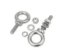 Pernos de ojo metálicos de alta resistencia, Pernos de anillo 304SS 2 piezas y tuercas Arandelas Tornillos Junta Ext Marine Lifting Multisize Silver(M3x50mm)