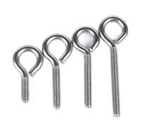 Pernos de ojo, perno anillo hombro, 10 piezas M4 * 8~60 Gancho cerrado oveja acero inoxidable 304 con y tornillo elevación Tornillo cuerno Perno(M4x10mm)