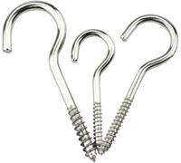 Pernos de ojo,Perno de anillo de hombro,Tornillos de ojo de acero inoxidable Ganchos de techo autorroscantes Ganchos de taza de metal for soporte de planta(25mm 100pcs)