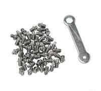 Pernos de pedal de bicicleta de repuesto, 50 pines de pedal antideslizantes con llave de acero para agarre estable del pedal de bicicleta (B)