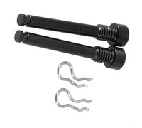 Pernos de pinza de freno de bicicleta de aleación y clip de resorte, juego de 2 piezas para platos roscados (negro)