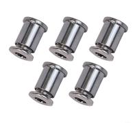 Pernos de plato de acero inoxidable de calidad, 5 tornillos de biela de bicicleta para platos triples individuales, kit de hardware plateado para piezas de ciclismo (B)